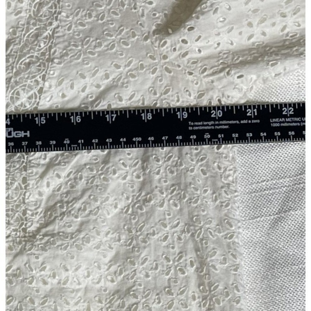 J Jill Small White Eyelet Lace Cotton Boho Blouse - Picture 8 of 8